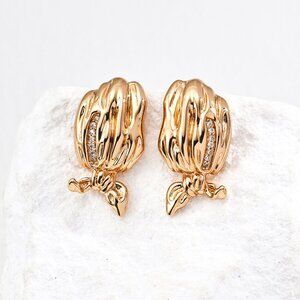 🎀 Chic "Silk Scarf" Knot Stud Earrings 🎀 Handmade Original Design S925